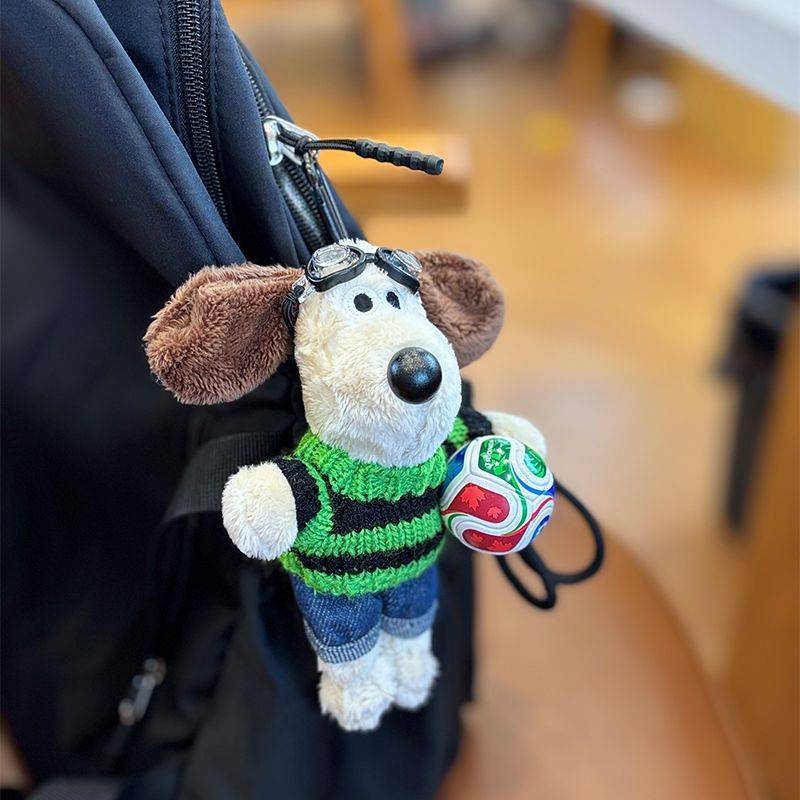 Plush Puppy Wallace and Gromit Package Pendant Sports Style Backpack Hanging Ornament Plush Puppy Wa