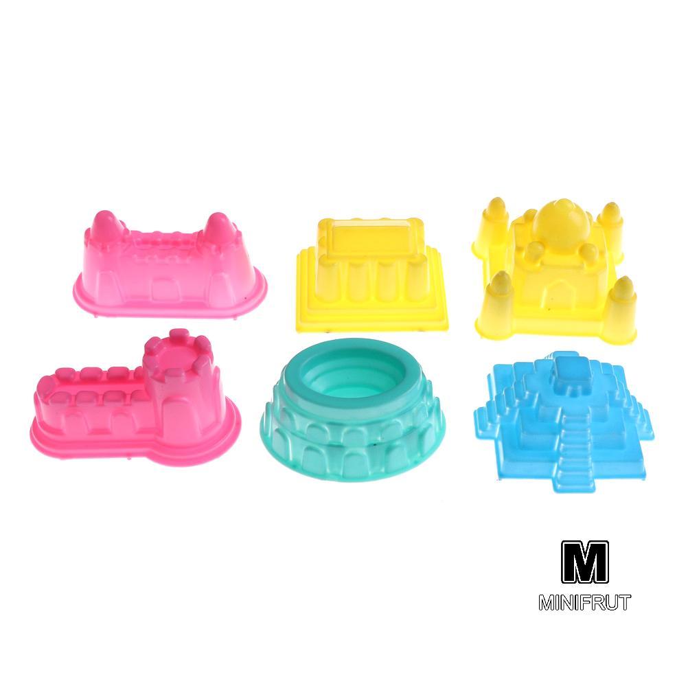 MINIFRUT] 6 Chiếc Bãi Biển Cát Lâu Đài Xây Dựng Mô Hình Khuôn Đi Biển Đồ Chơi Vui Nhộn Cho Trẻ Em Đồ
