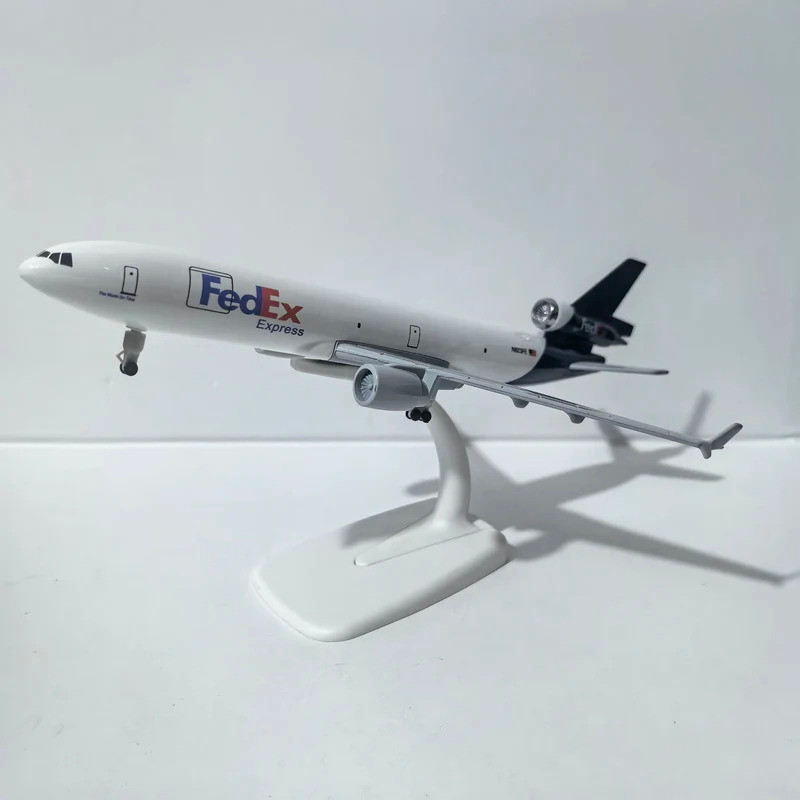 JASON TUTU 20CM Diecast Máy Bay Kim Loại Fedex Express McDonnell Douglas MD-11 Mô Hình Máy Bay Plane