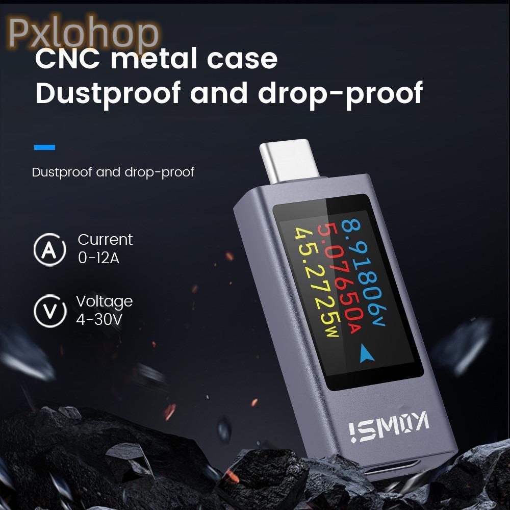 Màn hình hiện tại và điện áp PXLHOOP, Máy kiểm tra đồng hồ đo điện PD DC 4-30V 0-12A, Màn hình LCD K