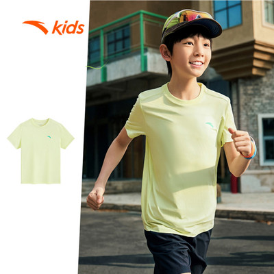 Anta Kids Áo Thun Thể Thao Trẻ Em Áo thun ngắn tay bé trai bé gái Thoáng Mát, Khô Nhanh A726B5101