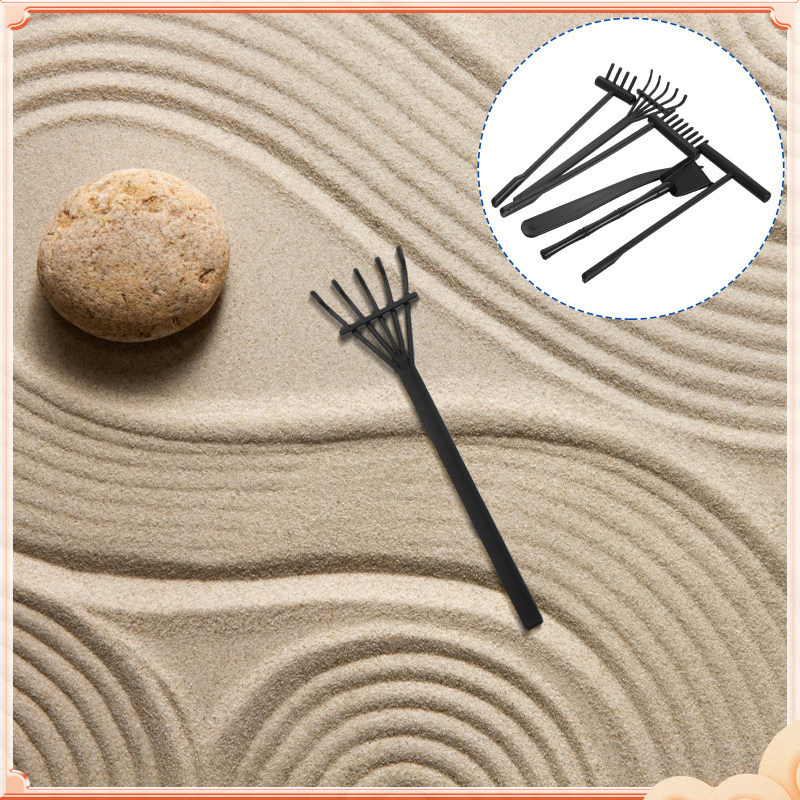 Bàn và dụng cụ Mini Zen Garden Rake Thực hiện Bộ thiền cát