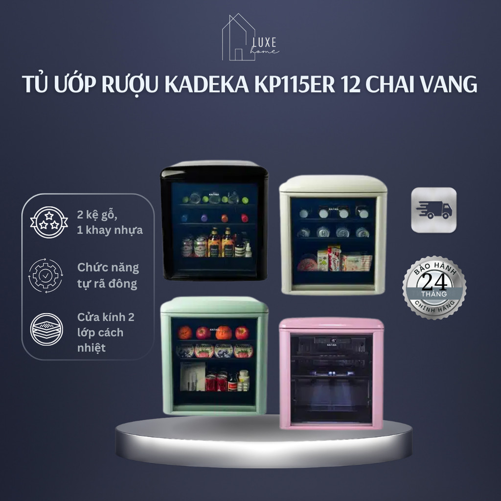 Tủ Ướp Rượu Kadeka KP115ER 12 chai vang | Tủ bảo quản mặt nạ, thuốc, đồ uống- Bảo Hành Chính Hãng  2