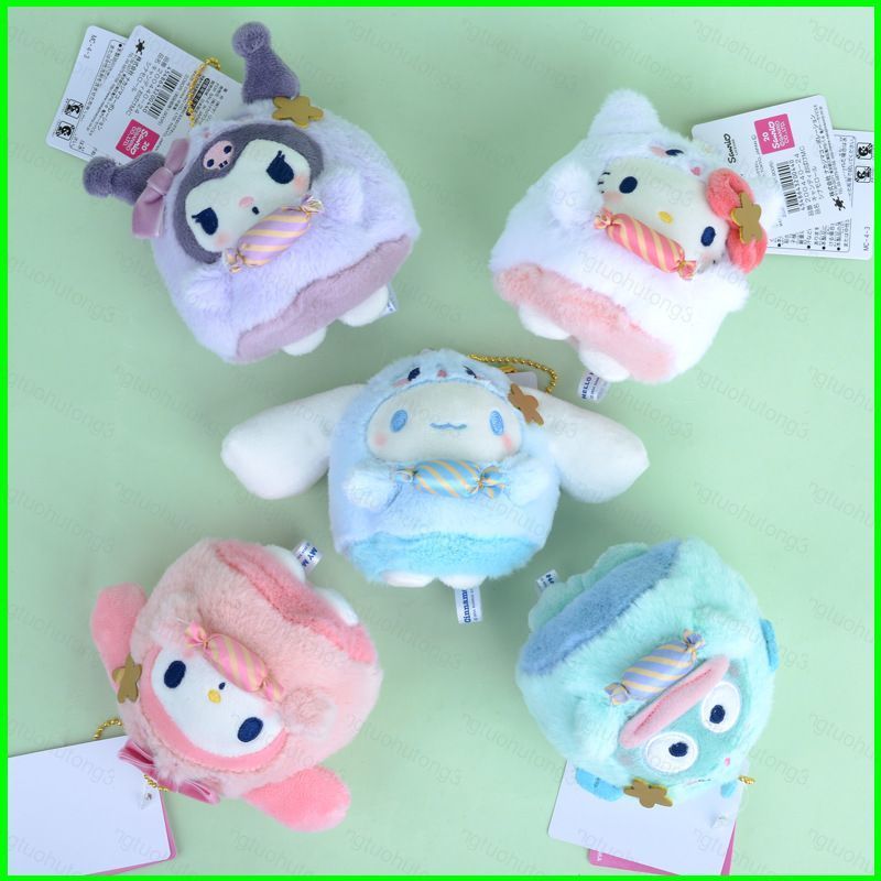 HT3 Halloween Sanrio Kuromi Cinnamoroll Hoạt Hình Kẹo Sang Trọng Móc Khóa Ba Lô Mặt Dây Chuyền Đồ Chơi Dễ Thương Quà Tặng TH3