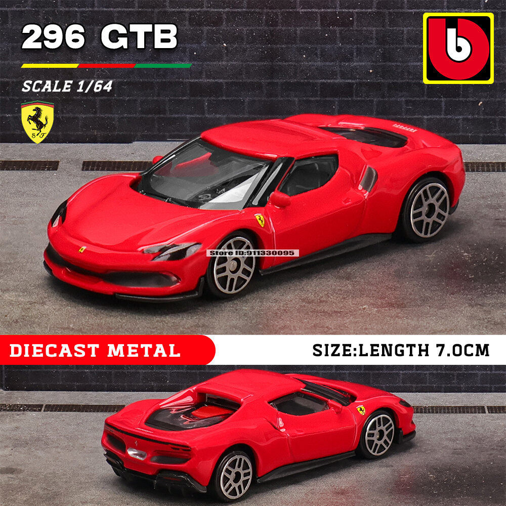 Bburago 1: 64 Ferrari 488 458 F12 296 GTB F40 F50 hợp kim ô tô sang trọng đúc xe mô hình đồ chơi bộ 