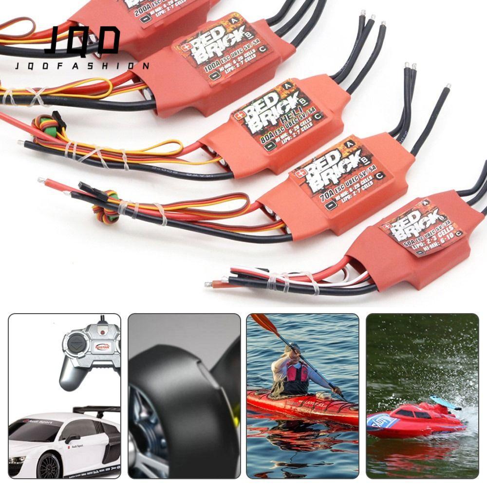 Bộ điều khiển tốc độ điện tử JQD, Gạch đỏ 5V / 3A 5V / 5A ESC không chổi than, Phụ tùng đồ chơi từ x