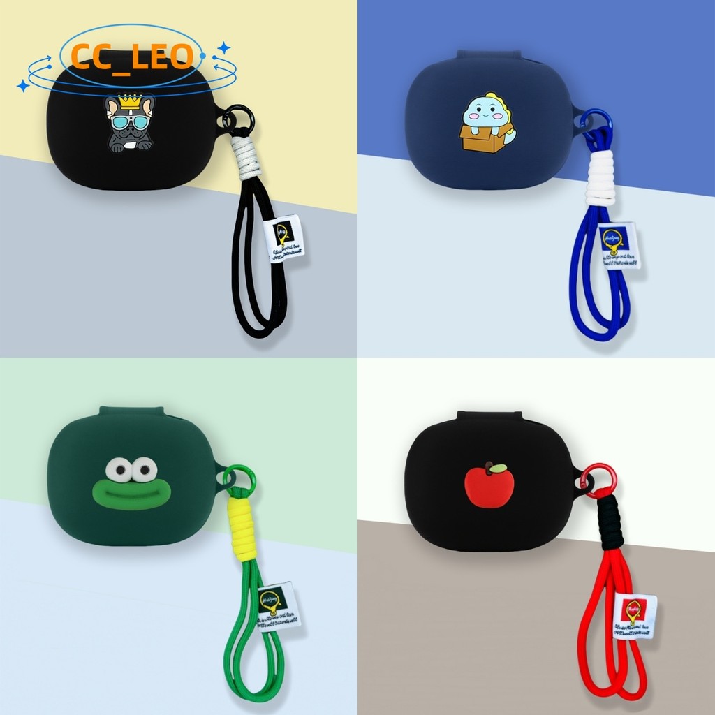 for B&O Beoplay Eleven Case Cartoon Bulldog Cute Penguin Lanyard Silicone Soft Case Suitable for B&O
