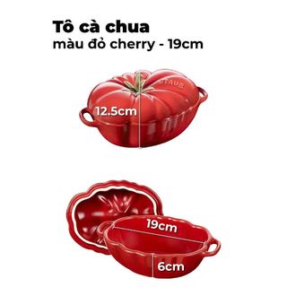 Staub - Tô gốm cà chua màu đỏ cherry - 19cm