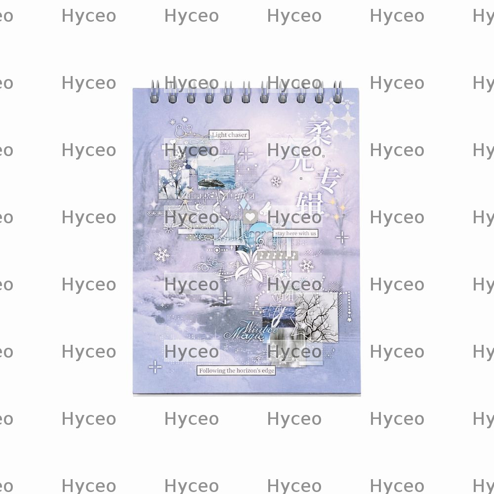 HYCEO Bìa Album Nhãn Dán Trang Trí, 30 Tờ Dòng Album Ánh Sáng Mềm Sách Nhãn Dán DIY, Kawaii PET Tron