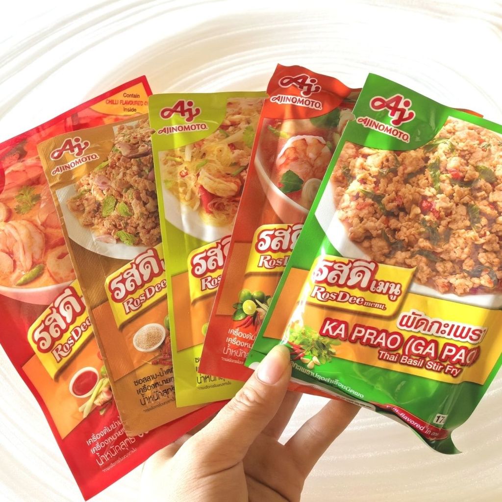 Ajinomoto Phong Cách Thái Ném Lá Basil Cà ri Thịt Nướng Thành Phần Basil Thái Lan Khuấy-Frying Rau T
