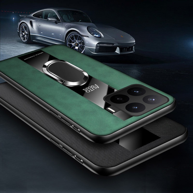 Ốp Điện Thoại Cho Xiaomi 17T 15T Pro Ốp Lưng Vân Tay Chính Hãng Da Mềm Con Quay Hồi Chuyển Vòng Chân