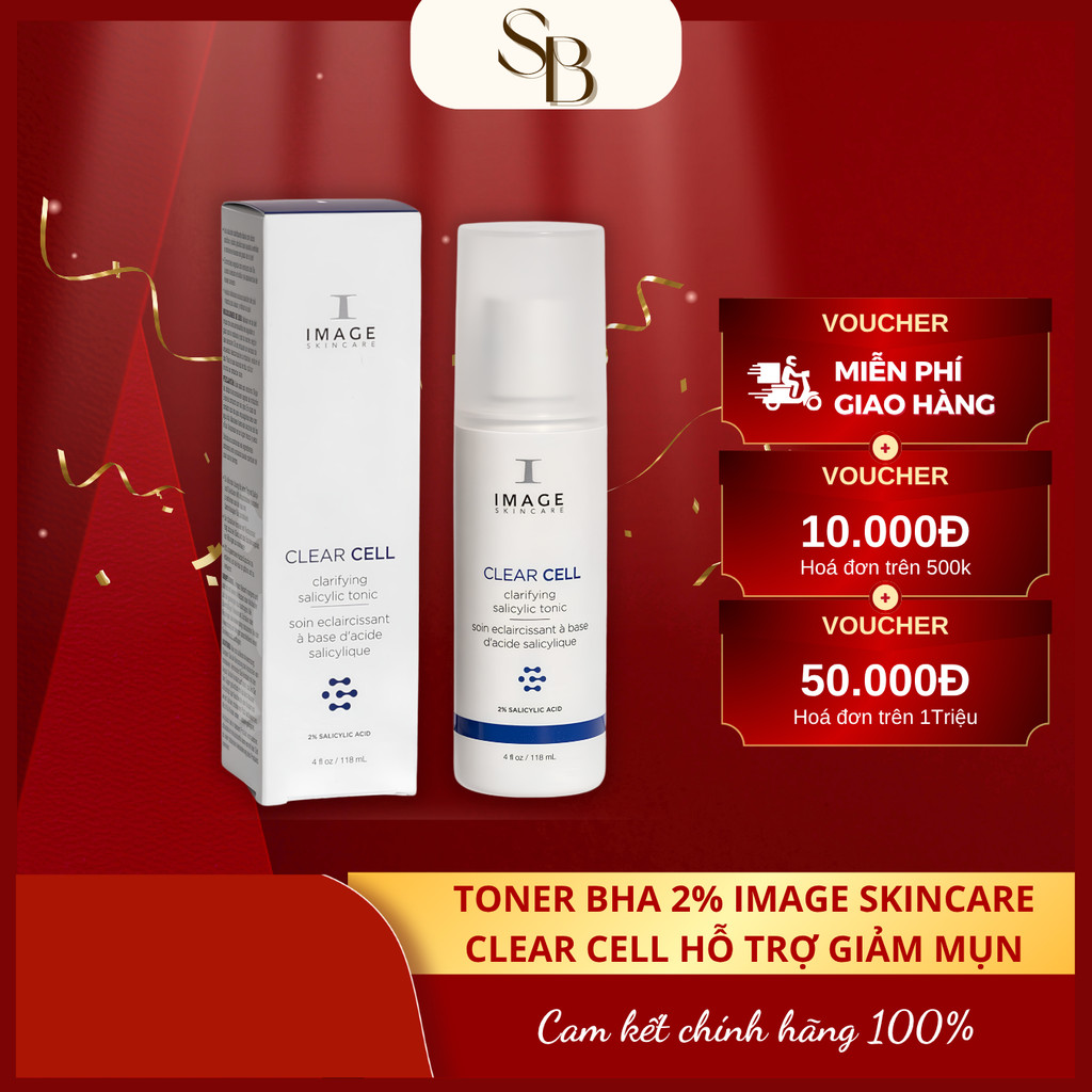 Image Clear Cell Clarifying Salicylic Tonic Toner BHA 2% Giảm Mụn Kiểm Soát Dầu Thu Nhỏ Lỗ Chân Lông