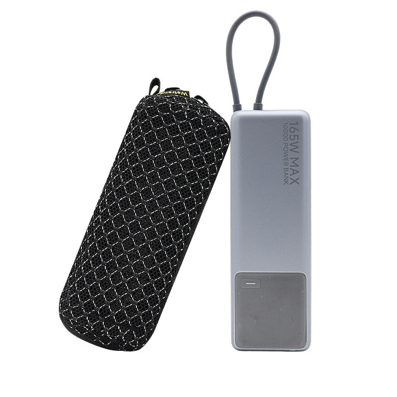 Túi đựng ngân hàng điện bằng vải thoáng khí, Hộp đựng dây kéo kép có Carabiner cho Xiaomi PB1165MI 1