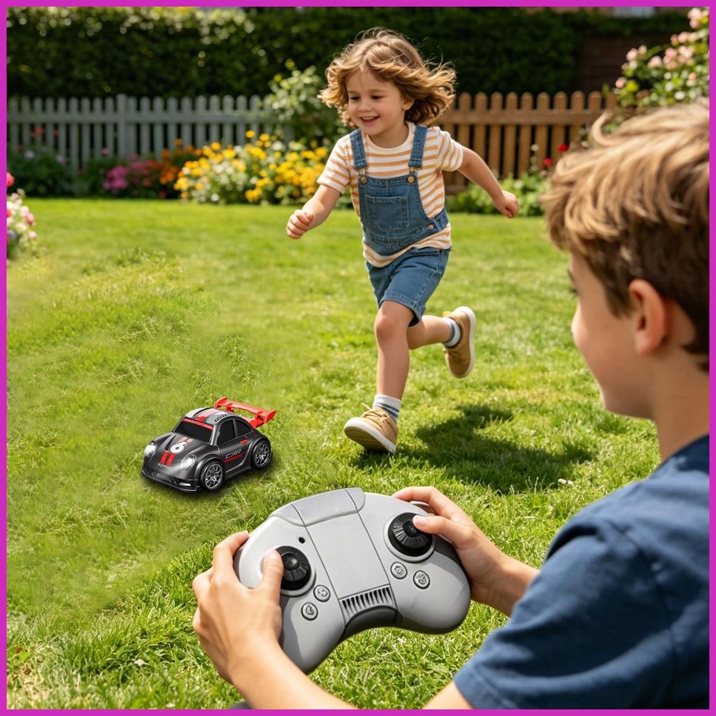 Mini RC Drift Xe Chế Độ Theo Dõi Và Thoát Có Thể Sạc Lại Bằng Đèn Hoạt Hình Mini Drift RC Xe Cho Phò