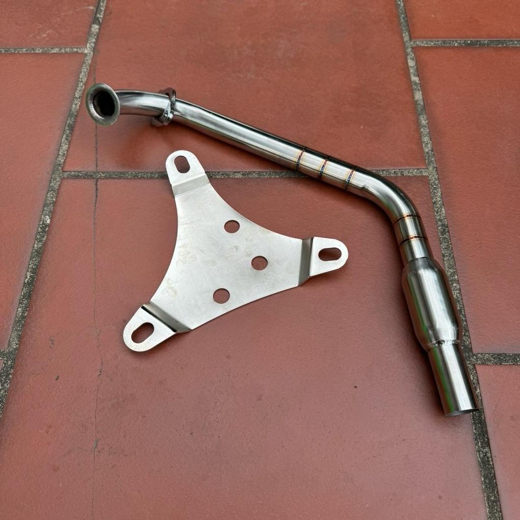 Cổ và pad inox 304 gắn pô 4road cho xe Vision/SH/Vario/AB