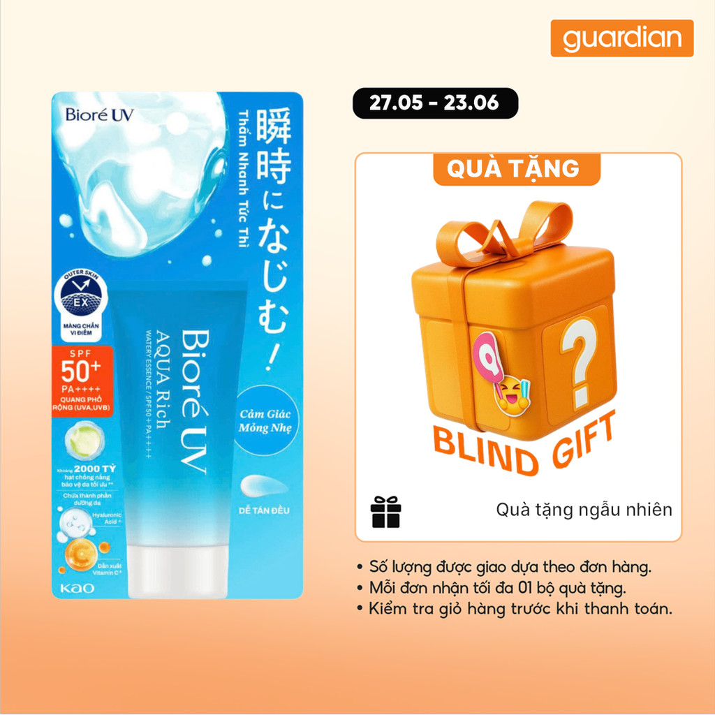 Gel chống nắng Bioré Aquarich SPF50+PA+ (90ml)
