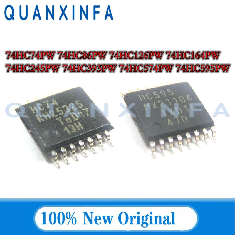 10 CHIẾC 74HC74PW 74HC86PW 74HC126PW 74HC164PW 74HC245PW 74HC393PW 74HC574PW 74HC595PW TSSOP HC74 HC