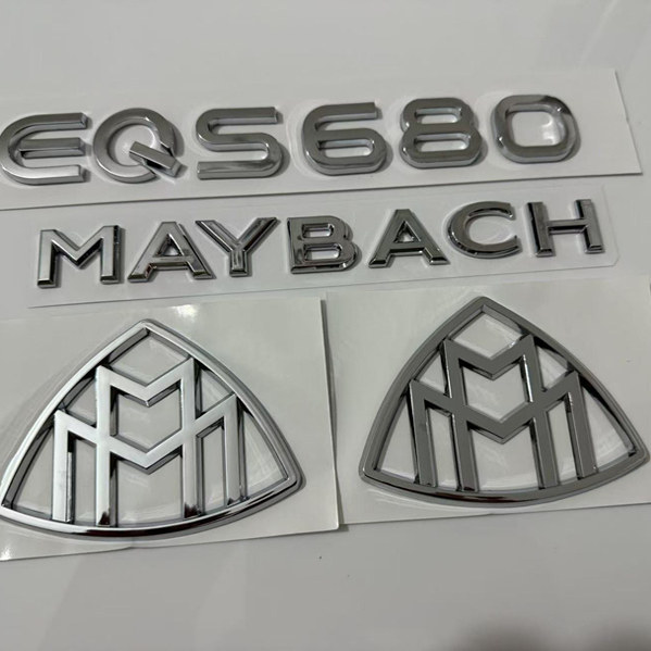 Thích hợp cho Benz McBach EQS680 Wordmark Benz EQS680 Logo Ô Tô Logo Đuôi Logo Logo Kỹ Thuật Số
