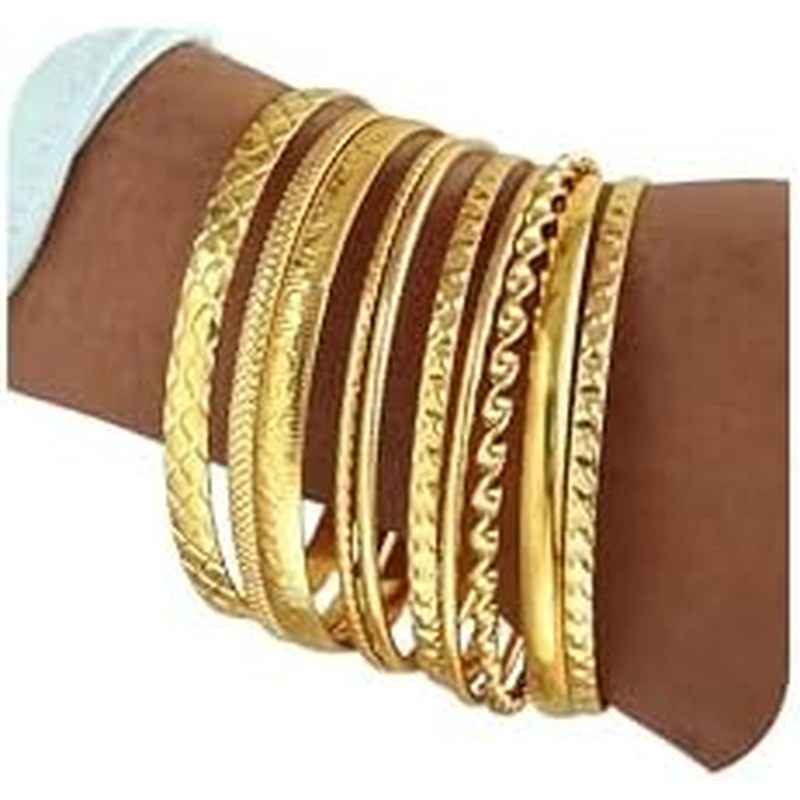Bộ vòng tay vàng 14K mạ nhiều lớp IF ME, vòng tay Boho Ấn Độ xếp chồng phong cách thời trang nữ