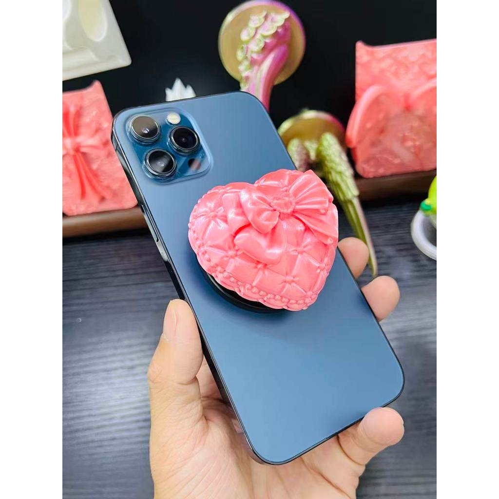 popsocket magsafe griptok Coral Pink Niche Kết cấu lụa cao cấp iPhone Apple magsafe Túi khí từ tính 