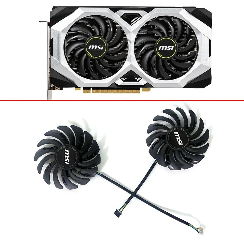 【 Quạt làm mát PLD09210S12HH 4Pin Quạt card đồ họa RTX2080 RTX2070 Dành cho MSI GEFORCE RTX 2060 207