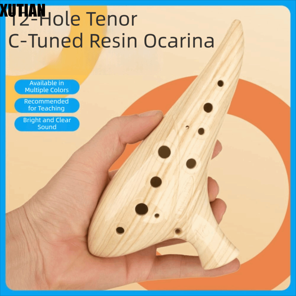 Nhạc cụ Ocarina XUTIAN, Chất lượng chuyên nghiệp Alto C Tone 12 lỗ Ocarina, Âm thanh mềm mượt Kích t
