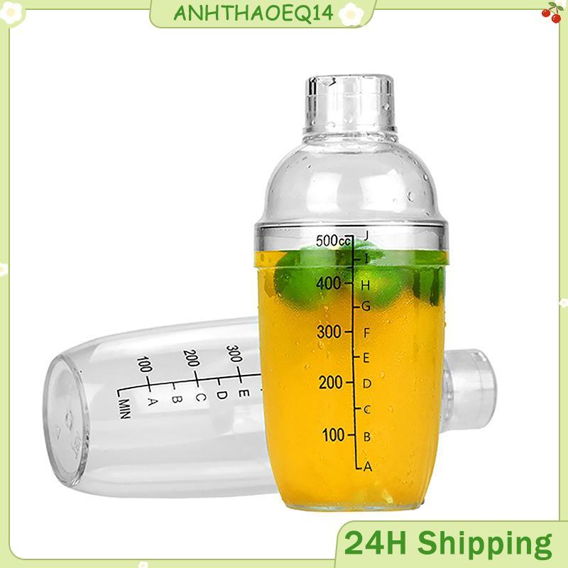 AH nhựa Cocktail Shaker tay Shaker cup với quy mô 350ml/530ml/700ml/1000ml sữa trà rượu uống Shaker 