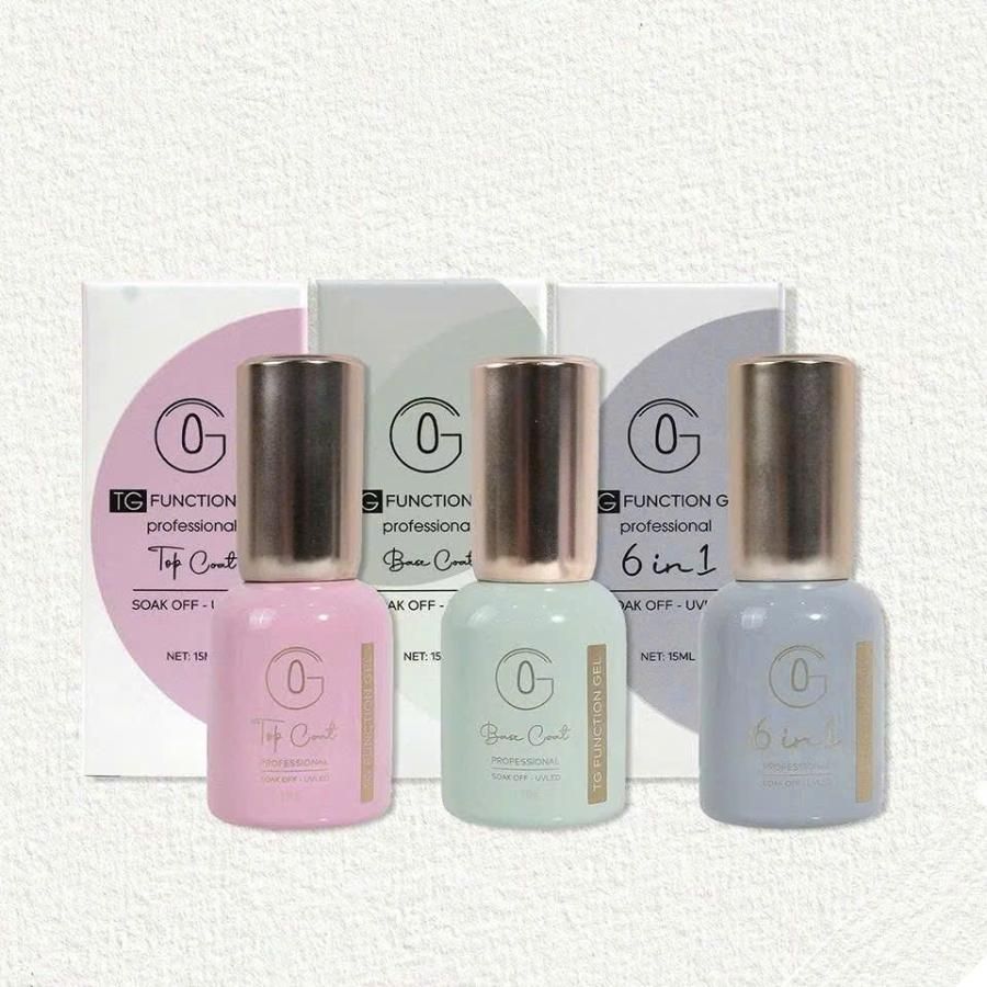 Base, top coat, 6in1 hãng TG cọ mảnh cao cấp. Shop Mây Nail