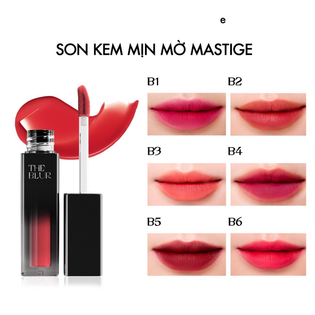 Son Kem Mastige Mịn Mờ (6 Màu) 3.8g Blur Lip Tint  Sản Phẩm Chính Hãng