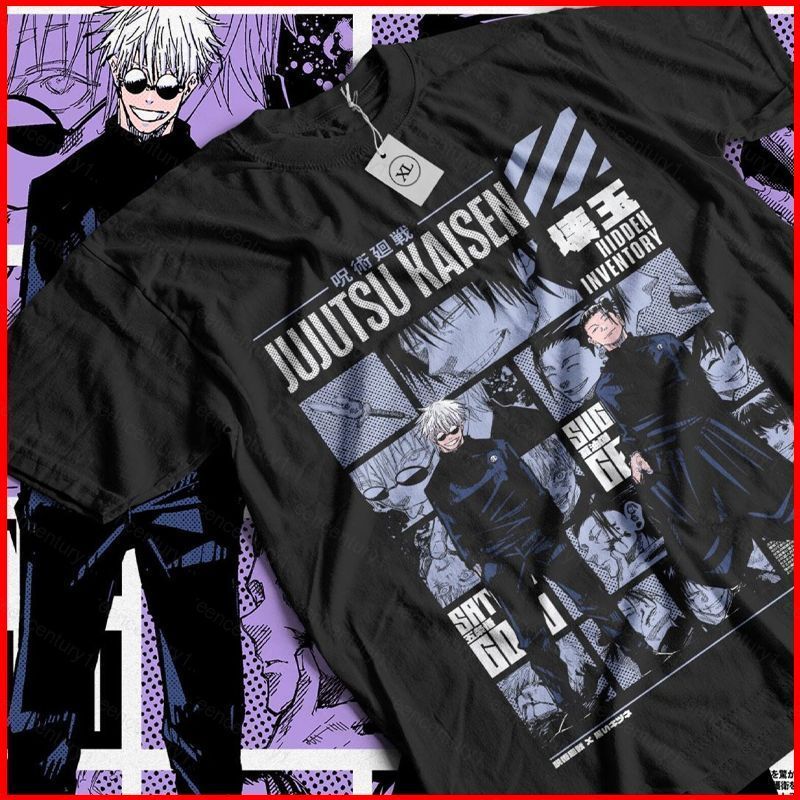 GC1 Jujutsu Kaisen Gojo Satoru Áo thun mùa hè Anime Tay Ngắn Top GC1