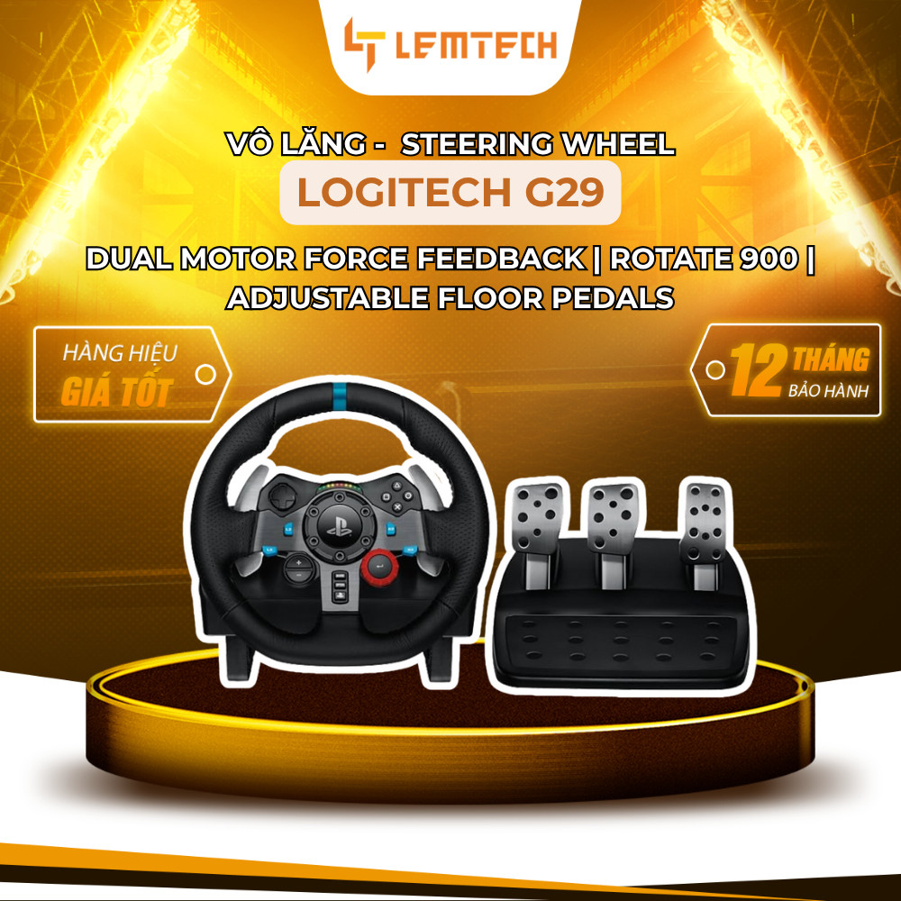 BỘ VÔ LĂNG LOGITECH G29 DRIVING FORCE + DRIVING FORCE SHIFTER – LỰC PHẢN HỒI CHÂN THỰC