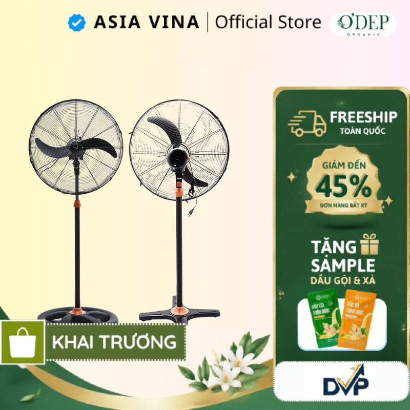Quạt đứng công nghiệp ASIA 120W gió cực mạnh, 3 tốc độ, sải cánh 60cm tản rộng D24001 - SHOP DVP