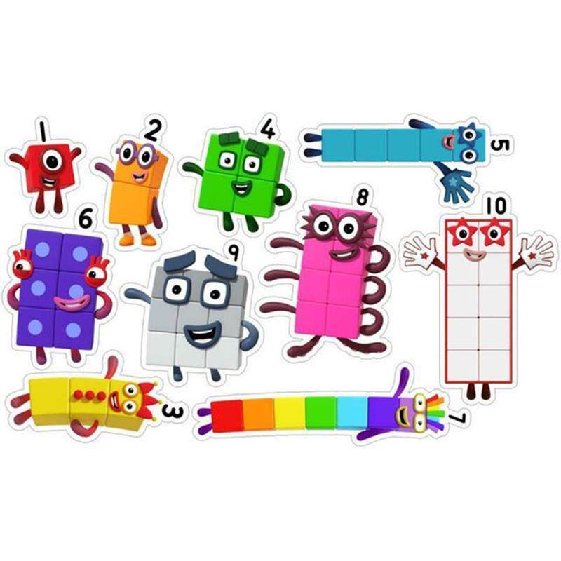1 / 3 Miếng Dán Numberblocks Hoạt Hình Anime Đồ Chơi Trẻ Em