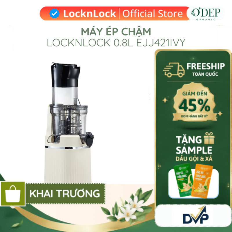 Máy ép chậm Locknlock Bianco Slow Juicer 0.8L màu trắng ngà EJJ421IVY - SHOP DVP
