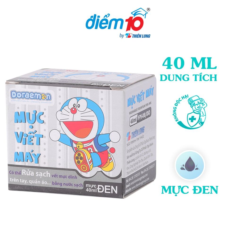 Combo 10 Mực bút máy Điểm 10 Doraemon FPI-08/DO