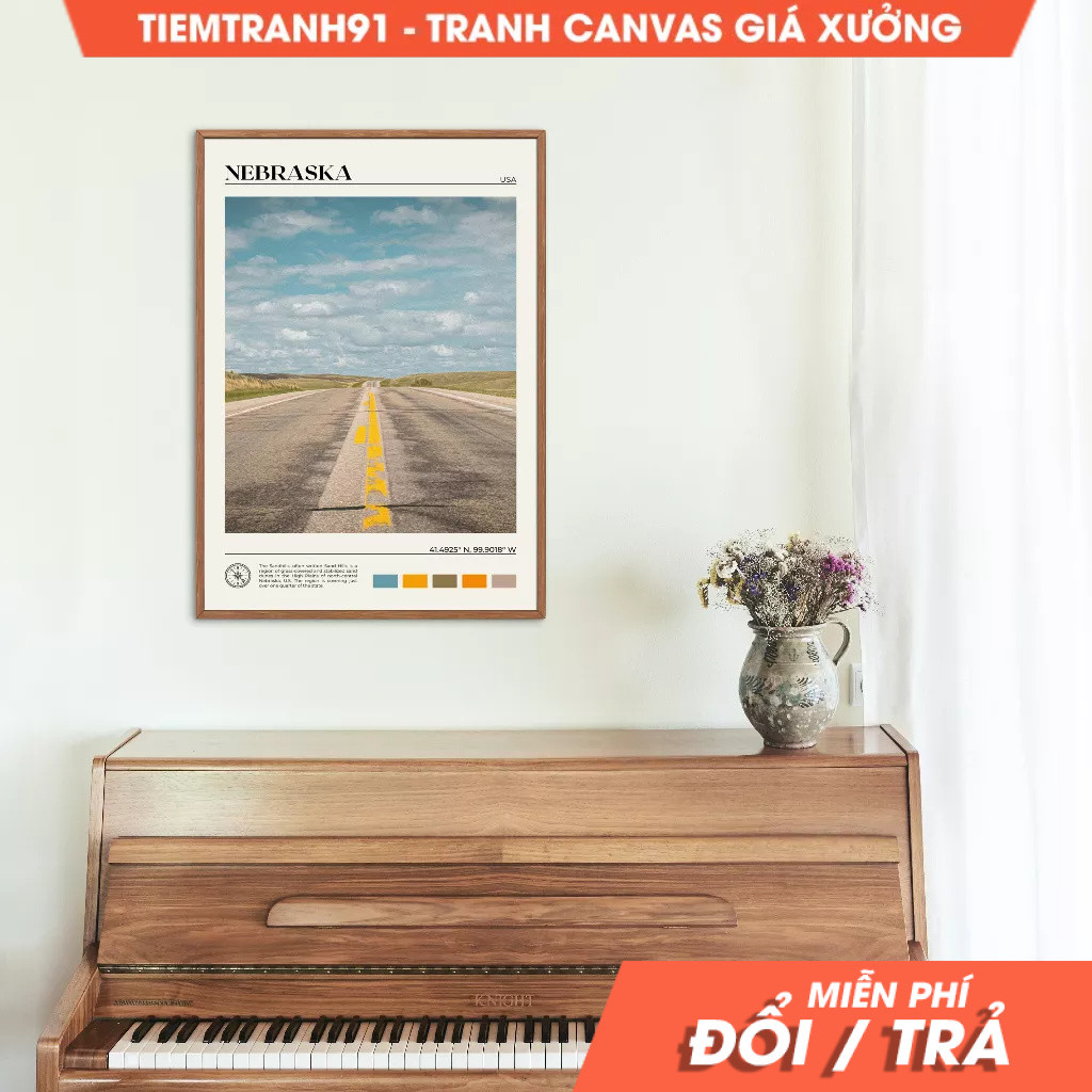 Tranh treo tường, Oil Paint, Nebraska Wall Art, Nebraska Poster, Nebraska Photo, Nebraska Wall Decor