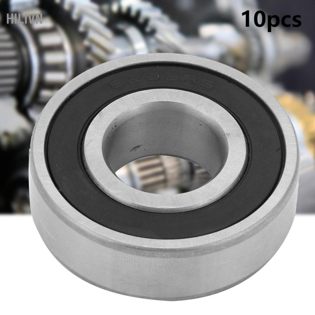 hilivn Aumotop 6203RS Vòng bi thép bền cho hộp số động cơ 10 chiếc Bộ rãnh sâu Máy móc xây dựng 17mm