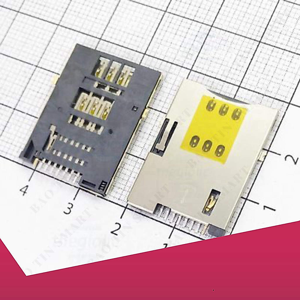 [2 Cái]- S-PP-8P-V2 Khay Cắm Sim 8 Chân Push-Push Linh Kiện Công Nghệ Số Linh Kiện Công Nghệ Số