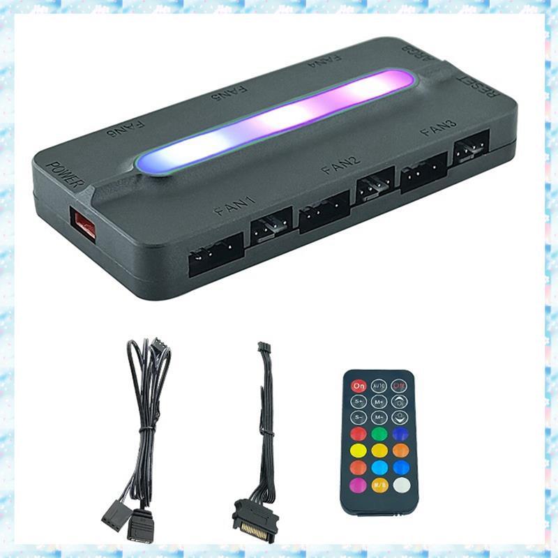 [R Q M U] Bộ điều khiển ARGB 5V / 3Pin ARGB 4Pin Quạt PWM HUB Hub quạt ARGB Bộ chia trung tâm ARGB c