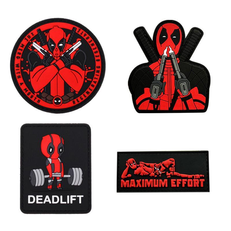 PVC Deadpool Velcro MAXIMUM EFFORT Anime Băng Tay Gai Cao Su Mềm Miếng Dán Deadpoo l Băng Tay