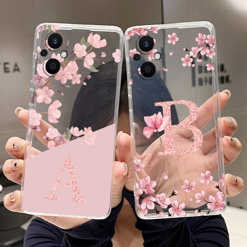 Ốp Lưng Chữ Cho OPPO A96 5G / F21 Pro 5G / F21S Pro 5G Ốp Lưng Hoa Thời Trang Trong Suốt Silicon Mềm