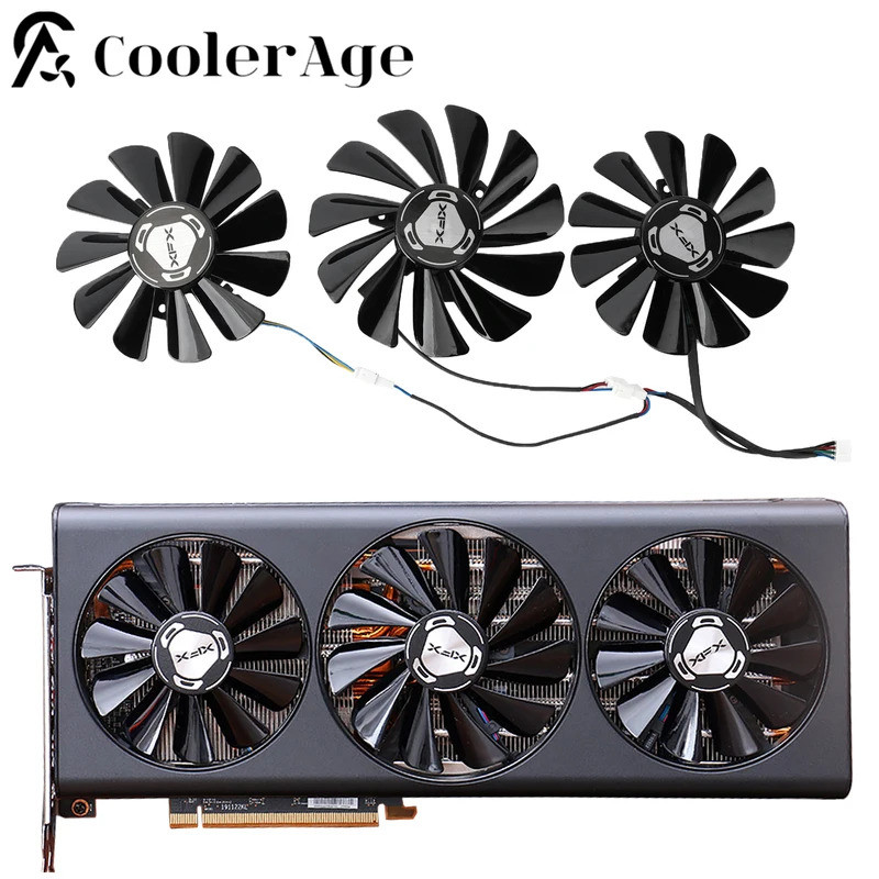 INew 85MM 95MM FY010010M12LPA DC12V 0.45A Quạt Làm Mát Thay Thế Cho XFX AMD RX 5700 5800 5900XT RX57