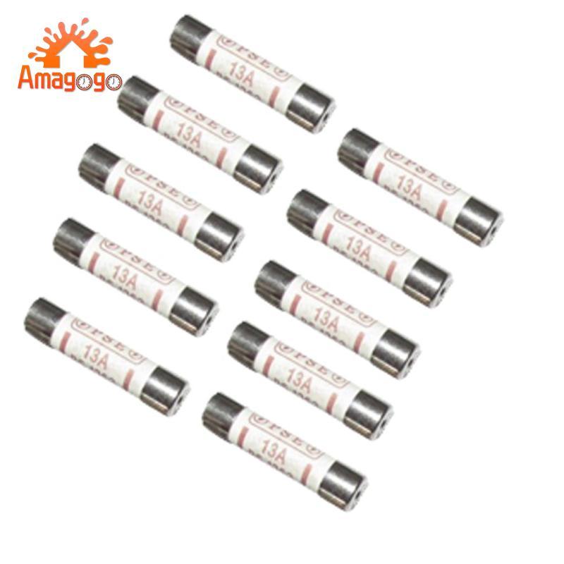 10x Cầu Chì Gốm Cầu Chì Ống BS1362 13A 6x25mm Cho Nhạc Cụ Vạn Năng