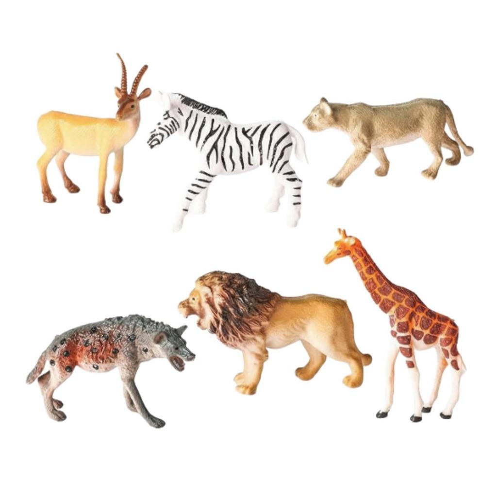 6 Miếng Mini Woodland Động Vật Nhân Vật Xây Dựng Woodland Động Vật Playset Chi Tiết Cao Thực Tế Động