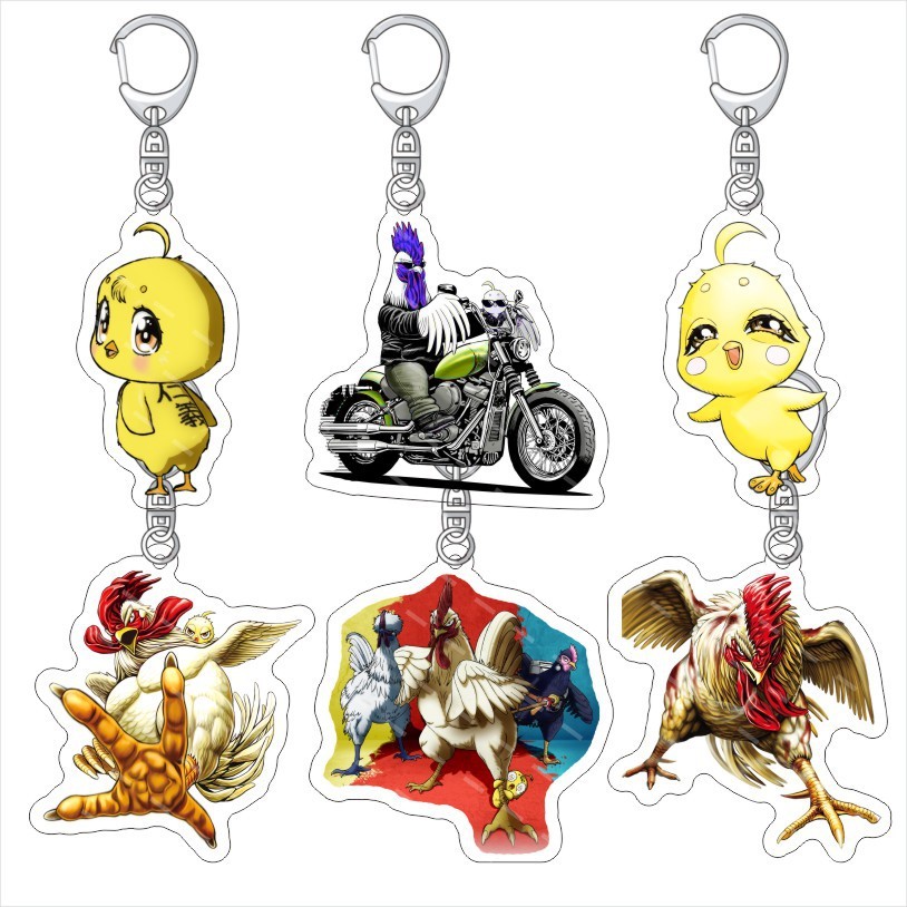Gà Tiêm Kích Acrylic Móc Khóa Xã Hội My Chicken Brother Don 't Talk A lot Thổ Nhĩ Kỳ Đầu Acrylic Mặt