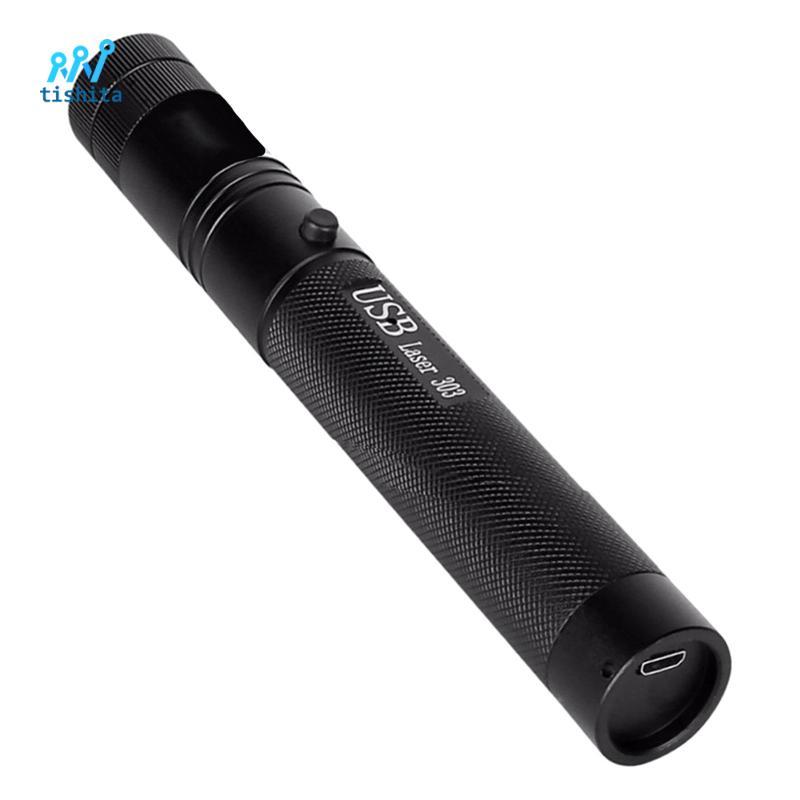 Bút con trỏ Laser màu xanh lá cây SiaBiced, Bút Laser xanh USB di động công suất cao, Kết hợp bút lấ