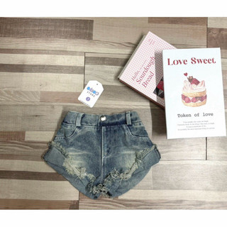 Quần short jean rách cho bé gái siêu cá tính phù hợp cho bé mặc hè Q10