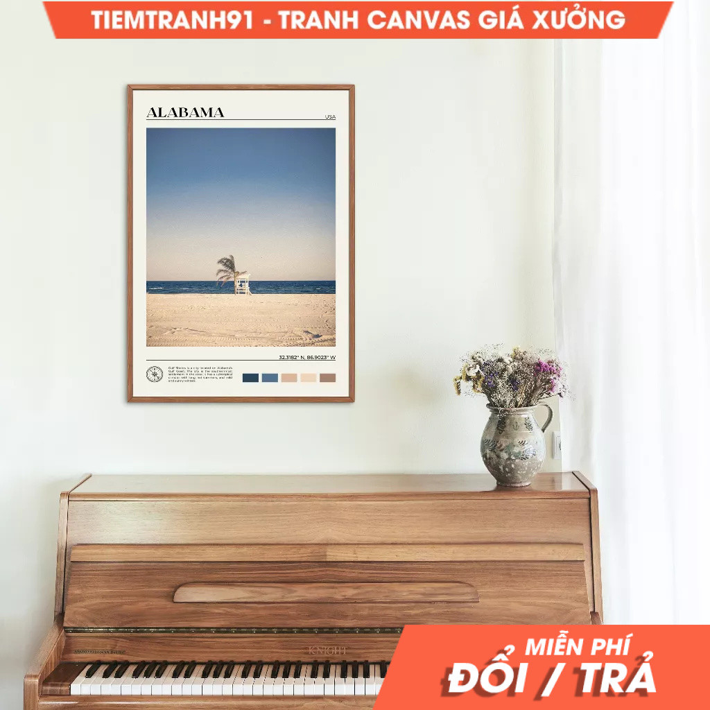Tranh treo tường, Oil Paint, Alabama, Alabama Wall Art, Alabama Poster, Alabama Photo, Alabama Poste