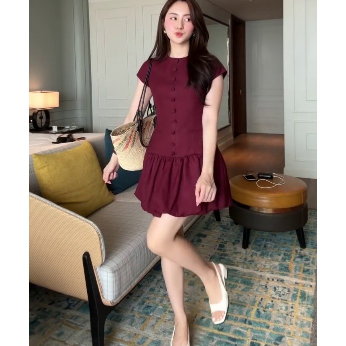 L33 Set Váy Công Sở Phối Cúc