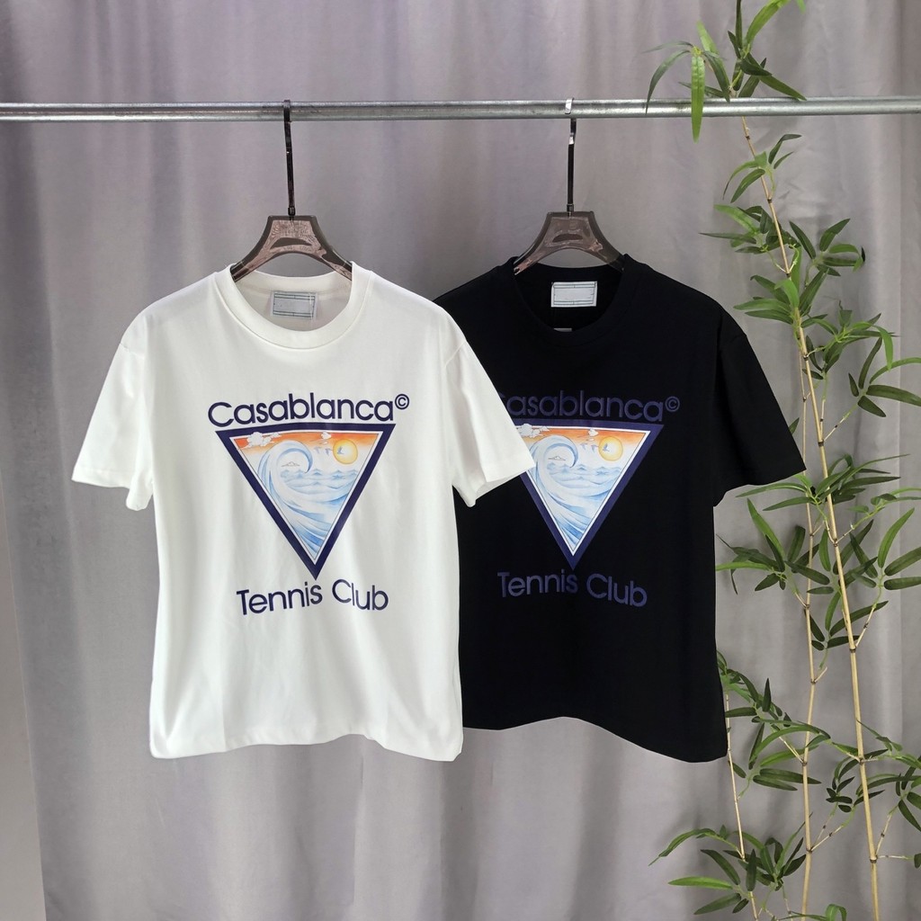 V3PC CASABLANCA Short Sleeve T T-shirt with letter print pattern Unisex tops for layering
